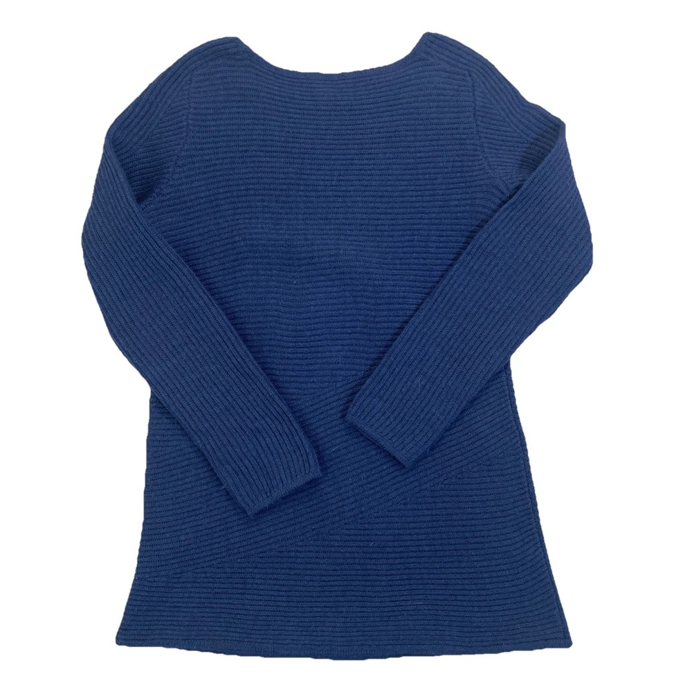 J McLaughlin Womens Italian Merino Wool SMALL Blue‎ Sweater Soft Ribbed ECU - Picture 5 of 5